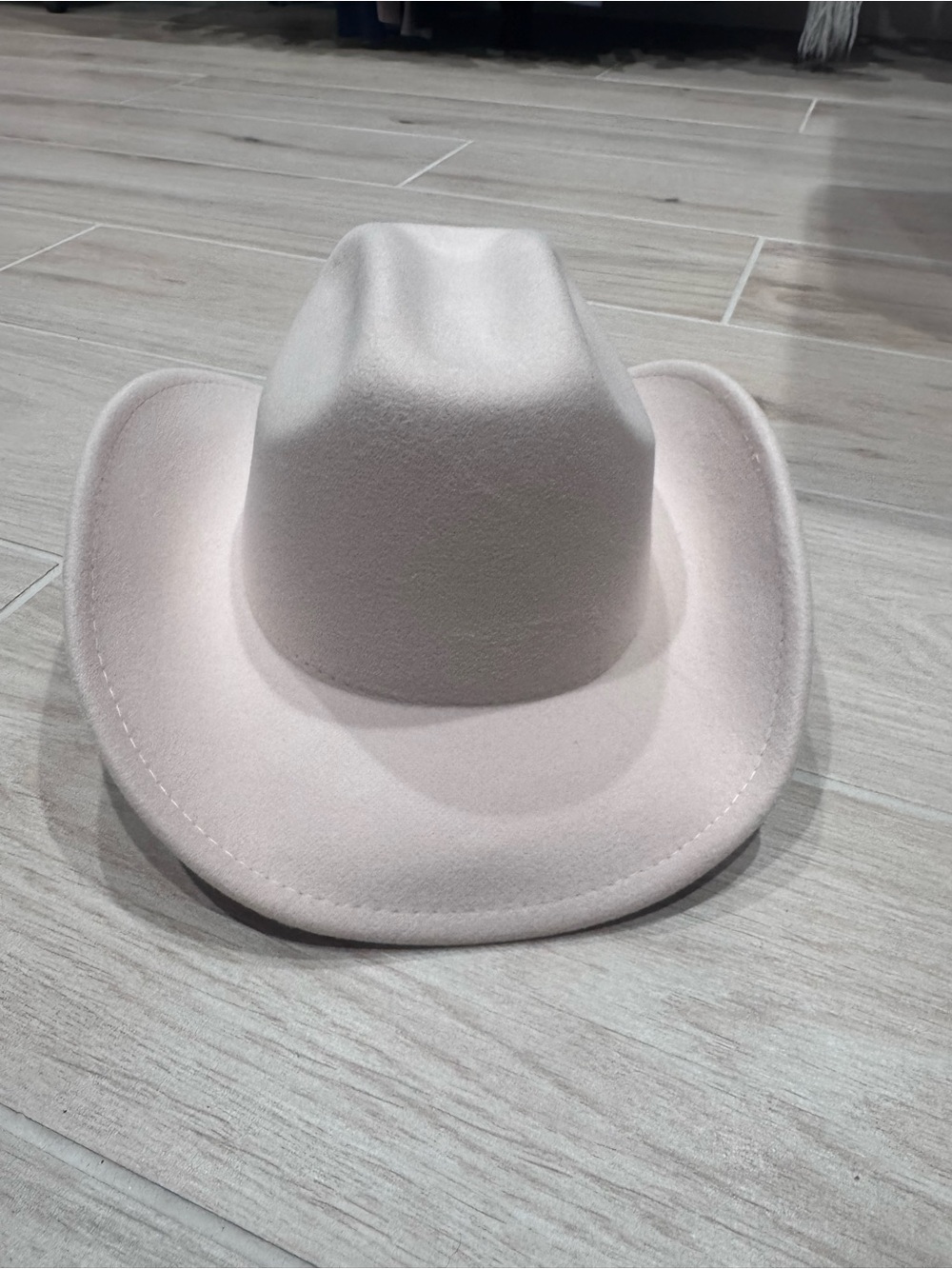 Light Cream Felt Cowboy Hat